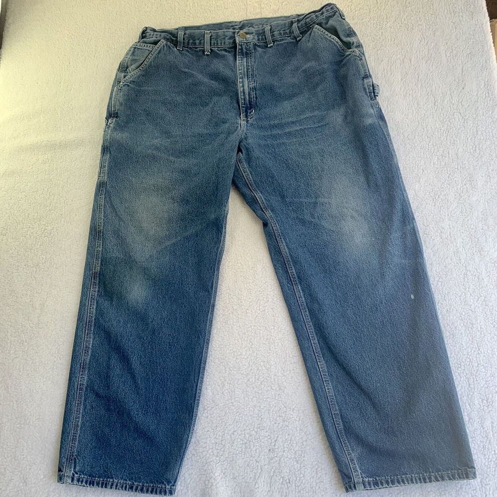 Carhartt B13DST Mens Carpenter Denim Work Jeans Size 44X32 B